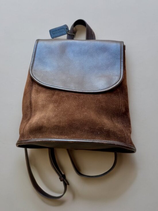 Coach Vintage Mahogany Brown Berkeley Suede Backpack